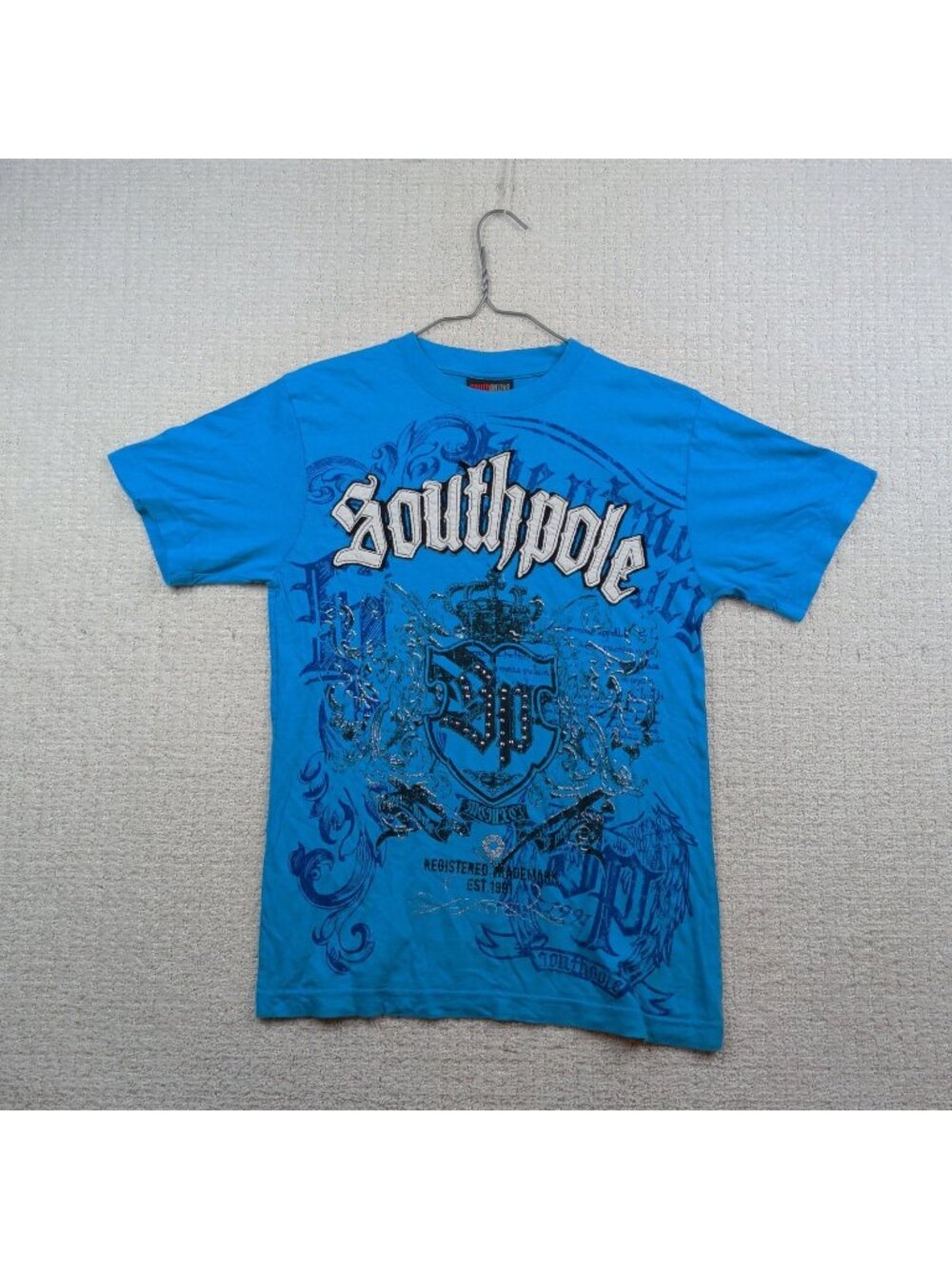 VTG Y2K Southpole Grunge T-Shirt Mens Sz S AOP  Tribal Affliction Style Goth